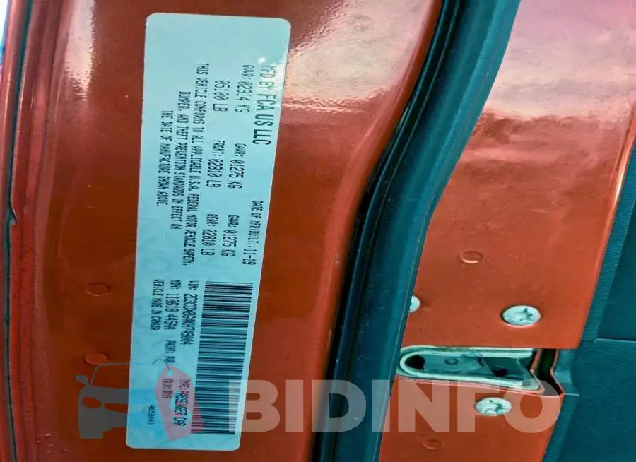 2C3CDXBG4KH749004 Photo# 13