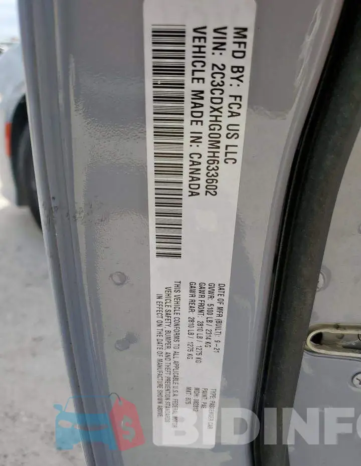 2C3CDXHG0MH633602 Photo# 13