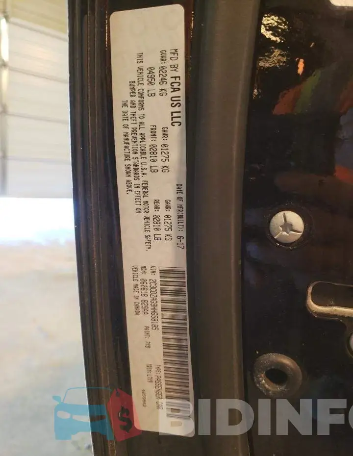2C3CDZAG9HH658185 Photo# 12