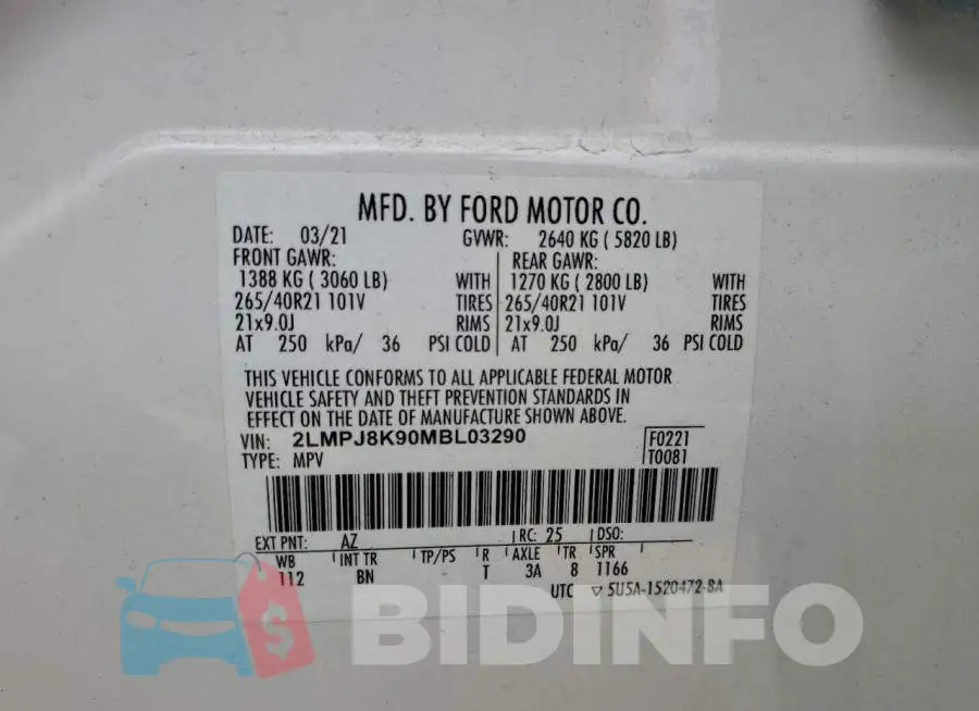 2LMPJ8K90MBL03290 Photo# 14