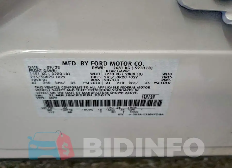 2LMPJ8KP2PBL20613 Photo# 14