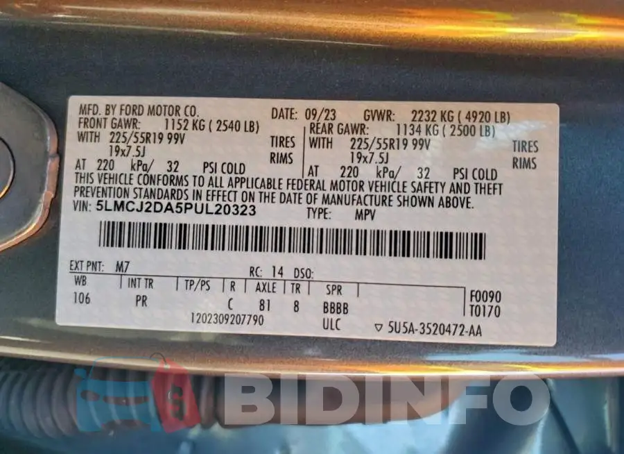 5LMCJ2DA5PUL20323 Photo# 13