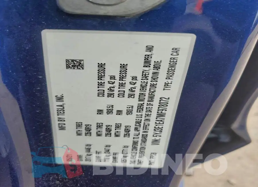 5YJ3E1EA7MF978072 Photo# 12