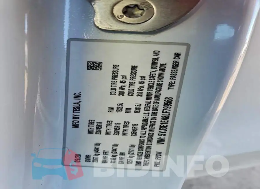 5YJ3E1EA8LF799568 Photo# 12