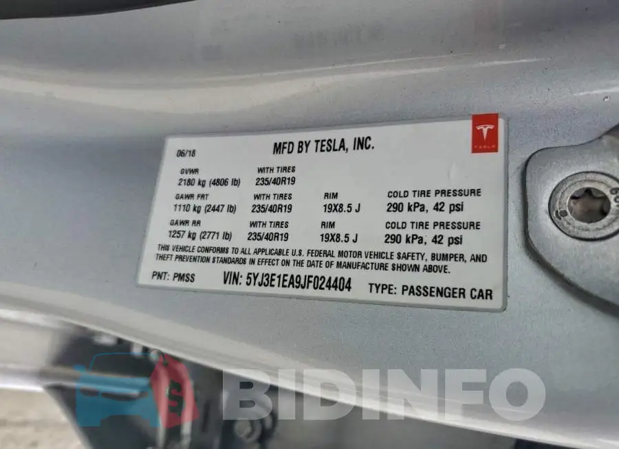 5YJ3E1EA9JF024404 Photo# 12