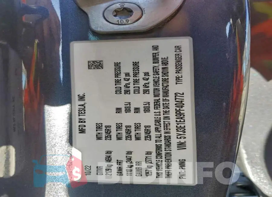 5YJ3E1EA9PF404772 Photo# 13