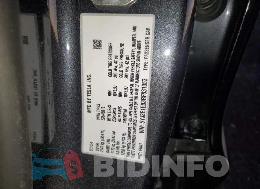 5YJ3E1EB3RF831053 Photo# 12
