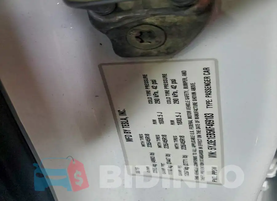 5YJ3E1EB5KF469183 Photo# 12