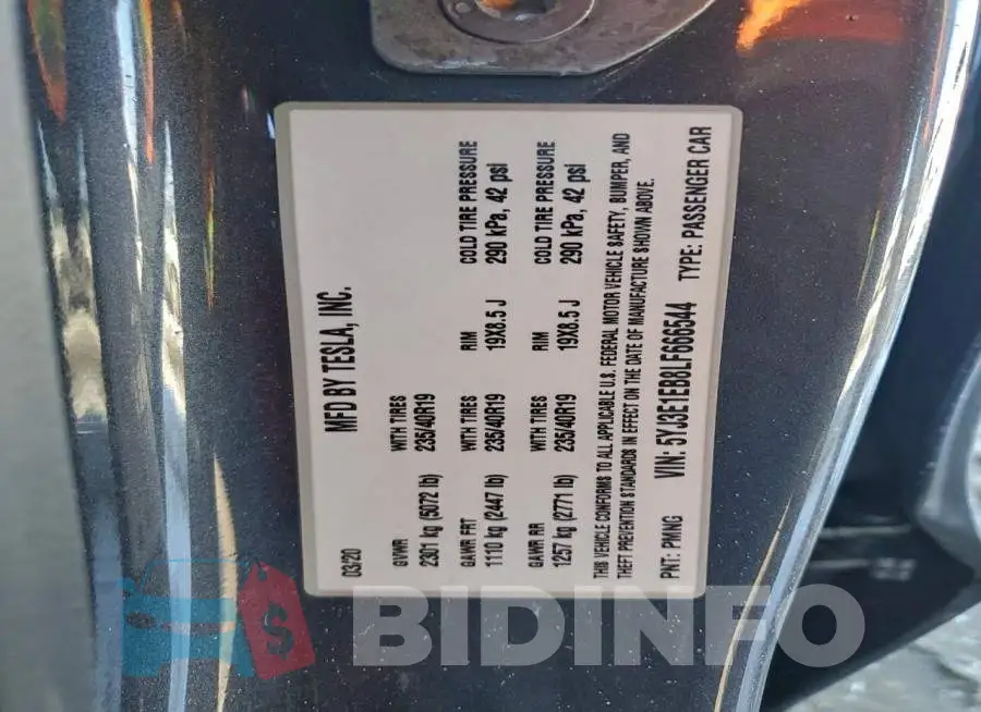 5YJ3E1EB8LF666544 Photo# 12