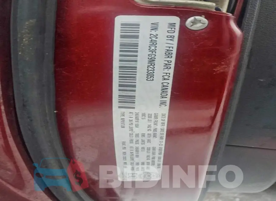 2C4RC3FG9NR233053 Photo# 13