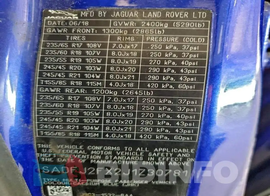 SADFJ2FX2J1Z30781 Photo# 12