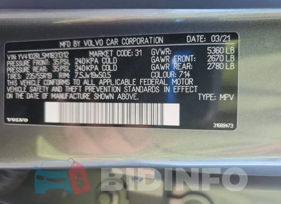 YV4102RL5M1831312 Photo# 13