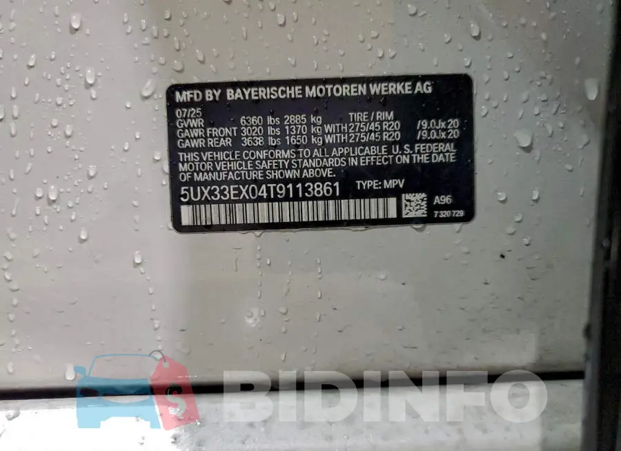 5UX33EX04T9113861 Photo# 13