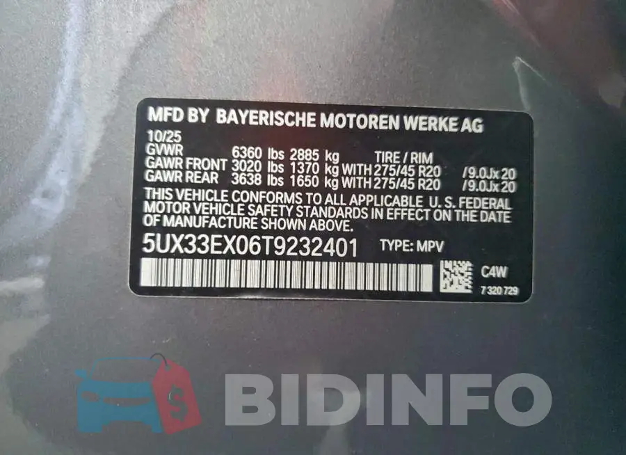 5UX33EX06T9232401 Photo# 13