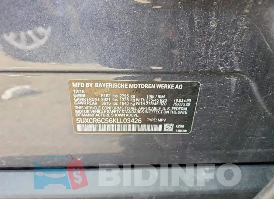 5UXCR6C56KLL03426 Photo# 13