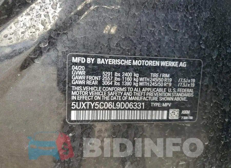 5UXTY5C06L9D06331 Photo# 13