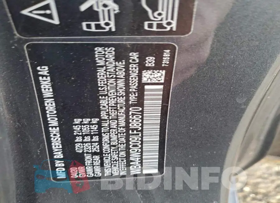 WBA4W9C09LFJ86670 Photo# 12
