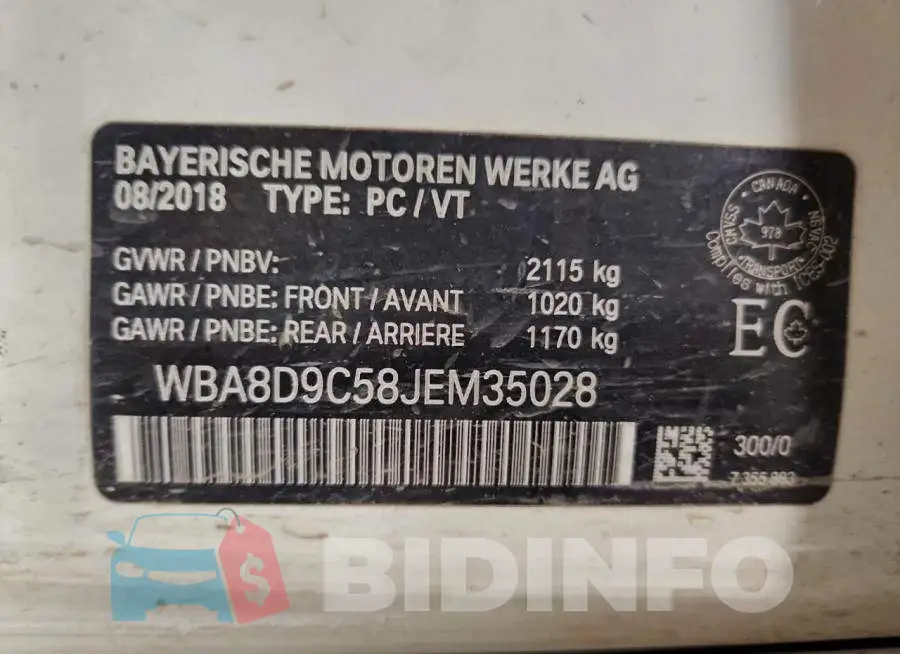 WBA8D9C58JEM35028 Photo# 12