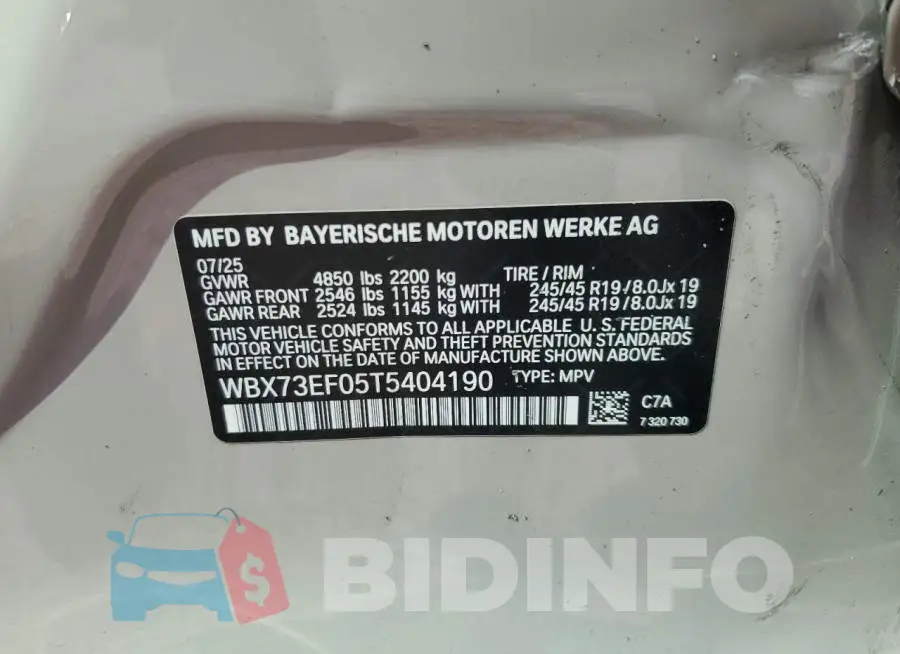 WBX73EF05T5404190 Photo# 12