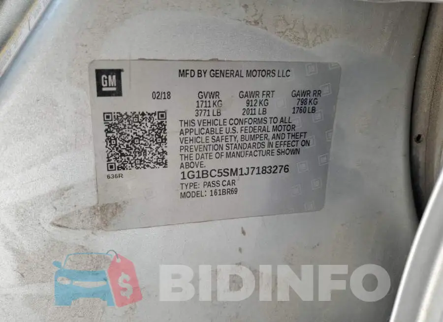 1G1BC5SM1J7183276 Photo# 12
