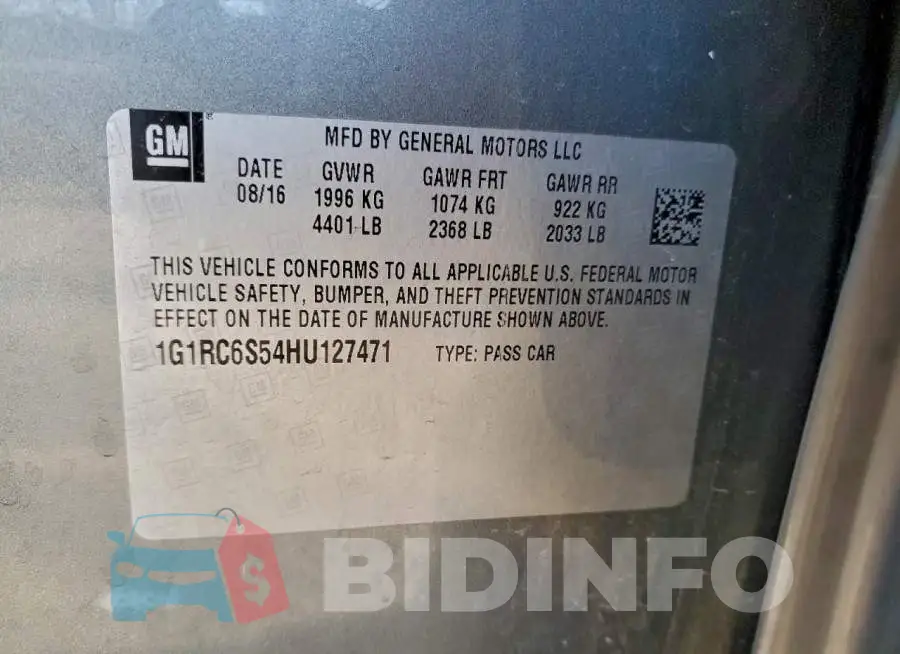 1G1RC6S54HU127471 Photo# 12