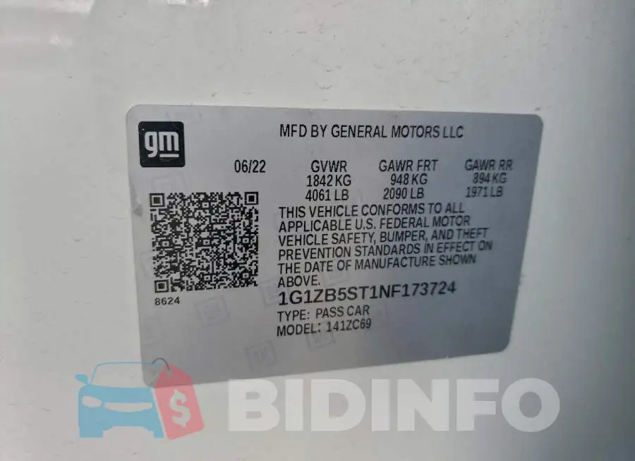 1G1ZB5ST1NF173724 Photo# 12
