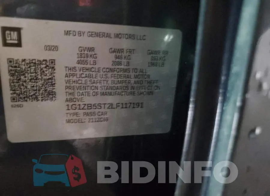 1G1ZB5ST2LF117191 Photo# 13