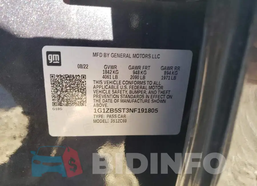 1G1ZB5ST3NF191805 Photo# 12