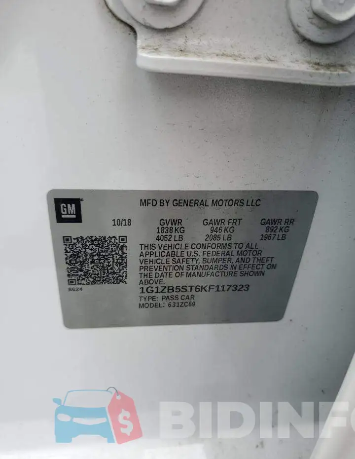1G1ZB5ST6KF117323 Photo# 13
