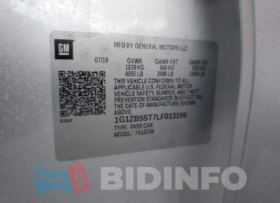 1G1ZB5ST7LF013196 Photo# 12