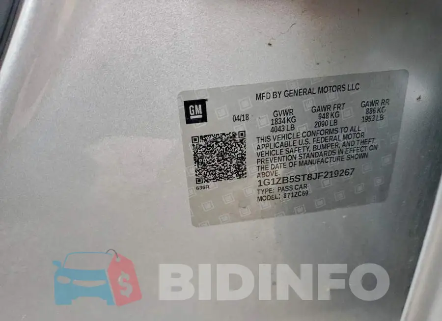 1G1ZB5ST8JF219267 Photo# 12