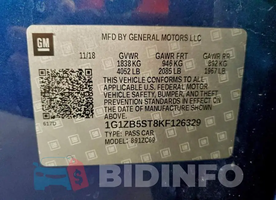 1G1ZB5ST8KF126329 Photo# 12