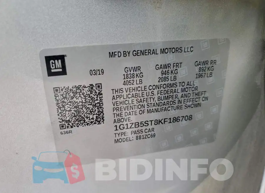 1G1ZB5ST8KF186708 Photo# 13