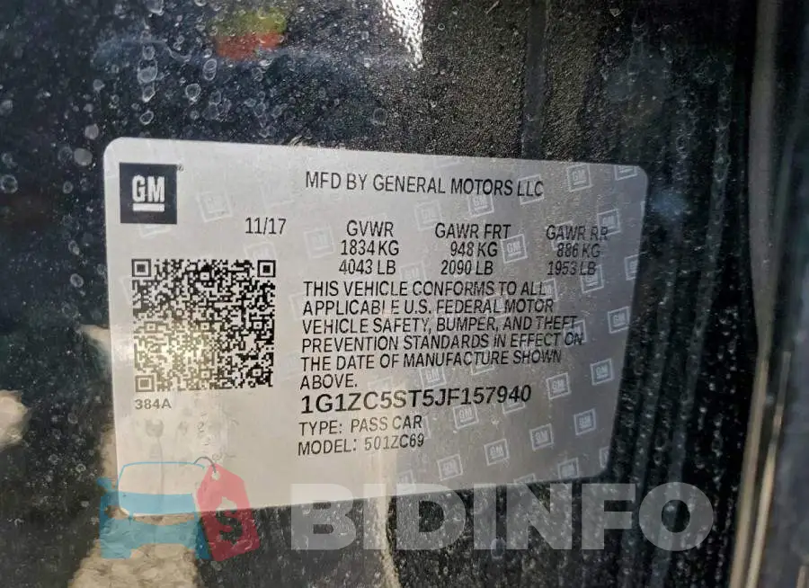 1G1ZC5ST5JF157940 Photo# 12