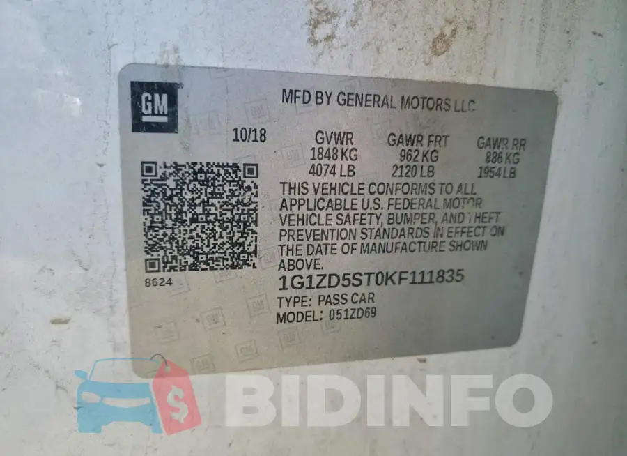 1G1ZD5ST0KF111835 Photo# 12