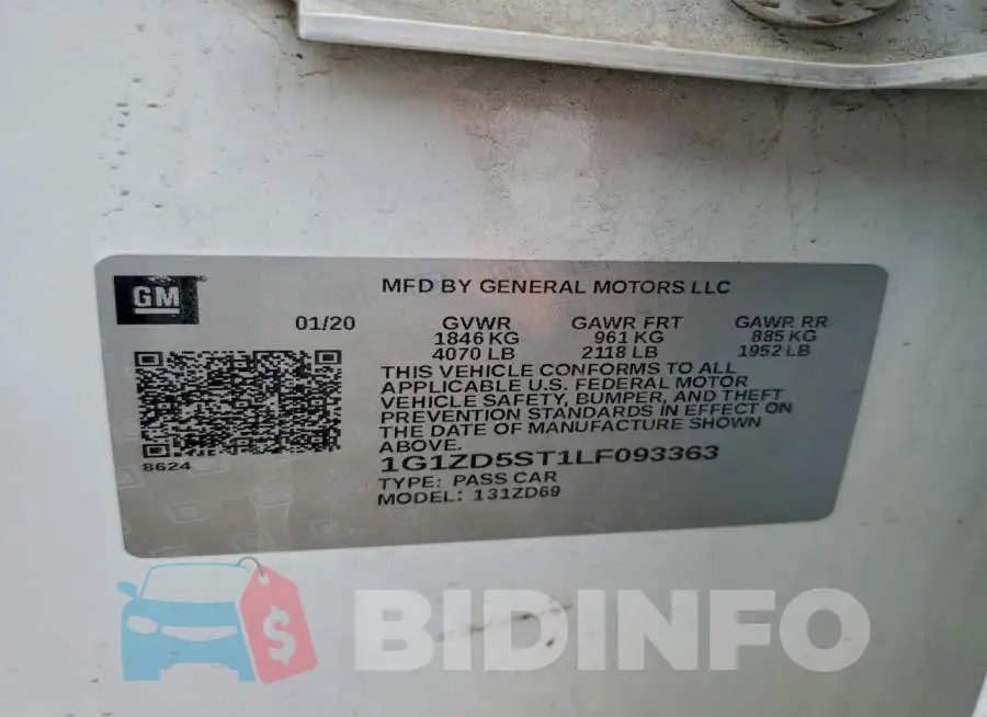 1G1ZD5ST1LF093363 Photo# 13