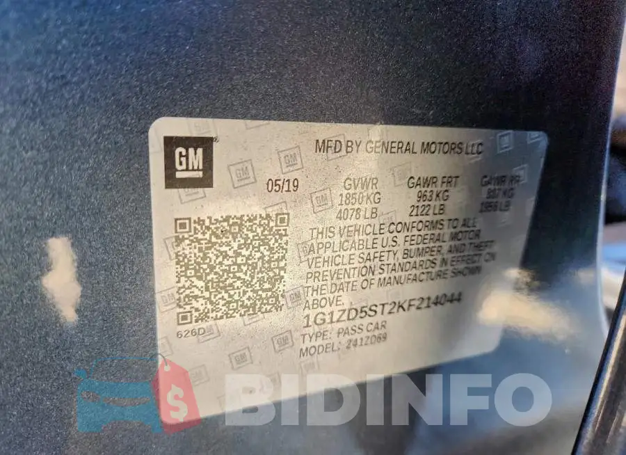 1G1ZD5ST2KF214044 Photo# 12