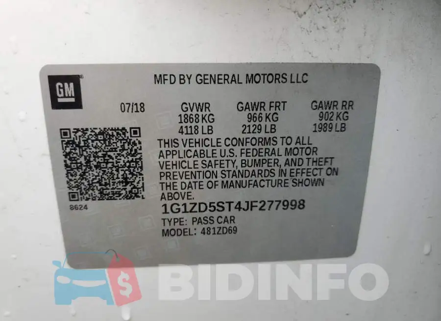 1G1ZD5ST4JF277998 Photo# 13