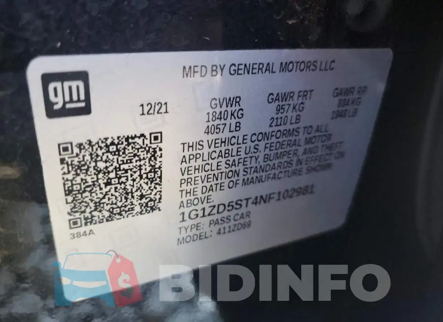 1G1ZD5ST4NF102981 Photo# 12