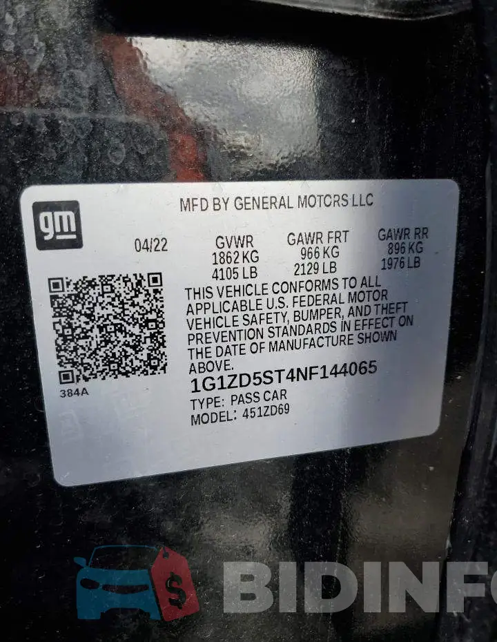 1G1ZD5ST4NF144065 Photo# 12