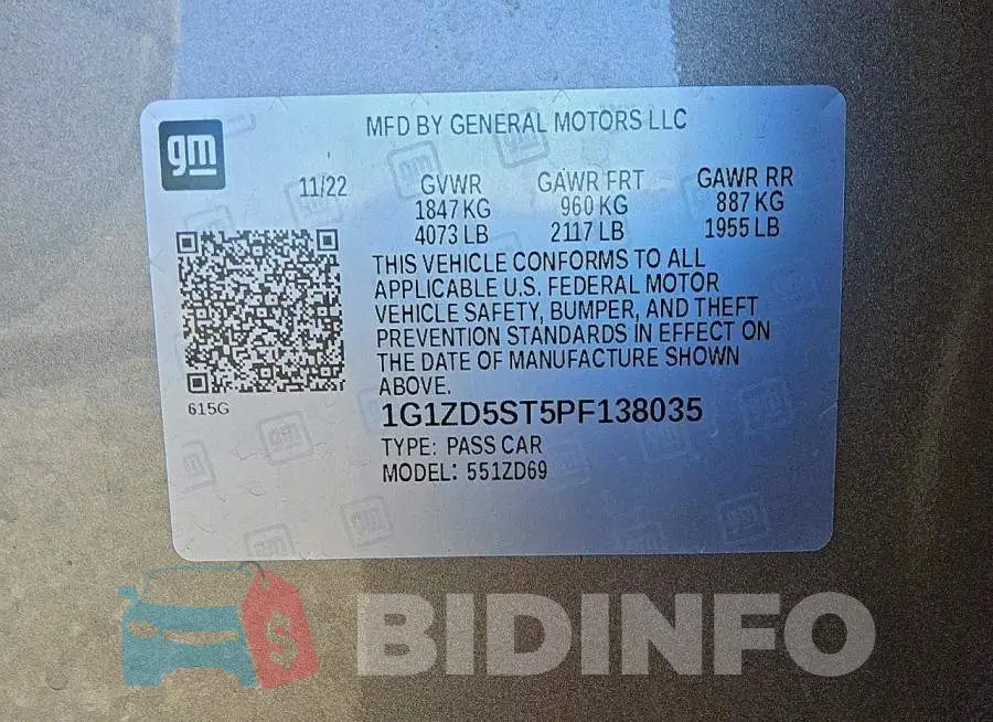 1G1ZD5ST5PF138035 Photo# 12