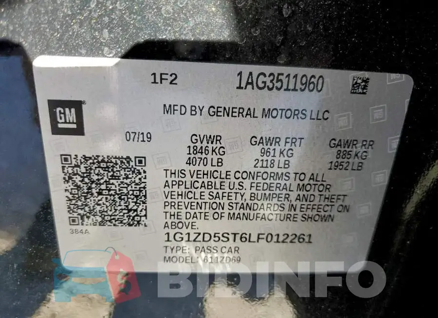 1G1ZD5ST6LF012261 Photo# 12