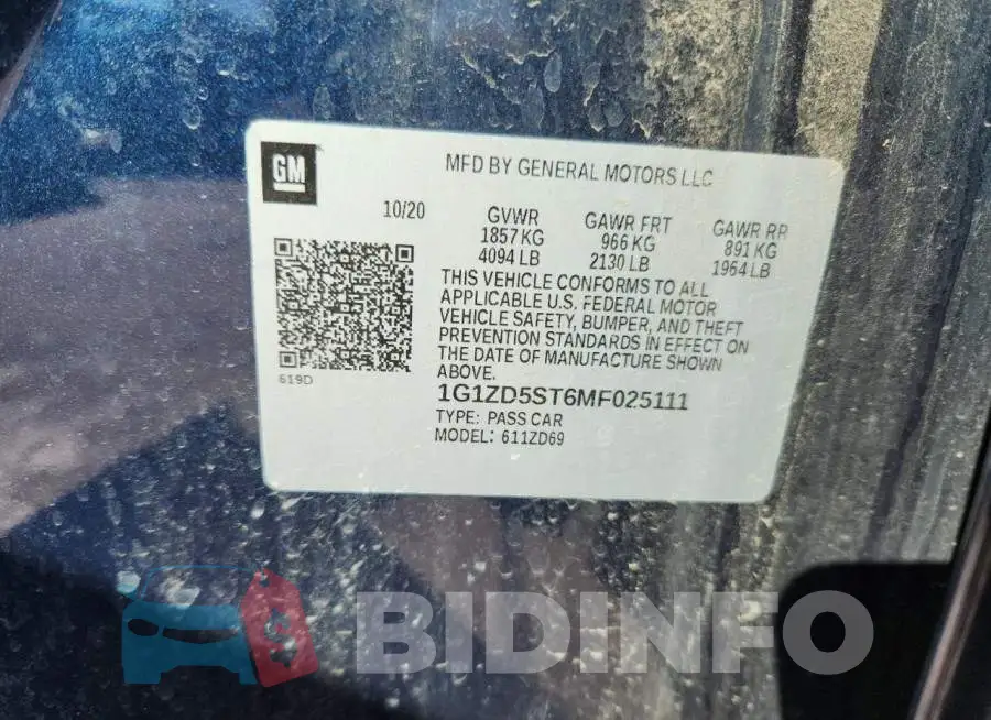 1G1ZD5ST6MF025111 Photo# 12