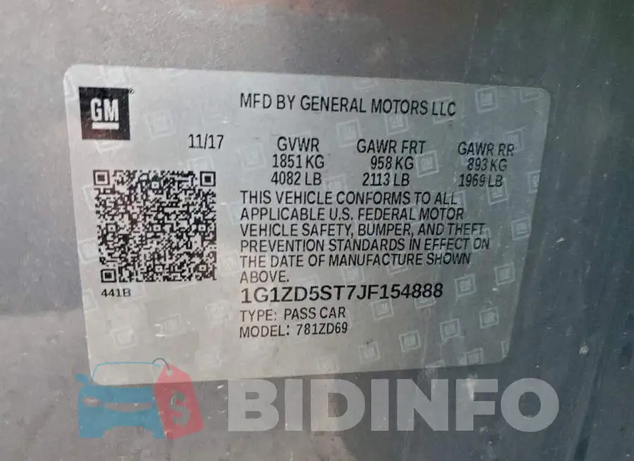 1G1ZD5ST7JF154888 Photo# 12
