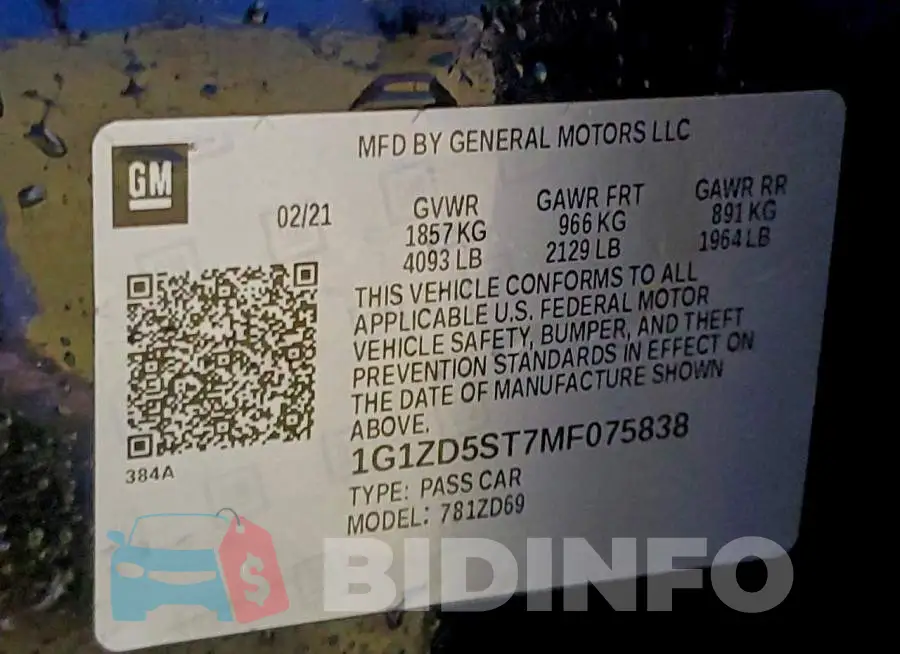 1G1ZD5ST7MF075838 Photo# 12