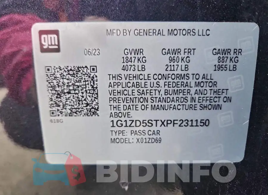 1G1ZD5STXPF231150 Photo# 12