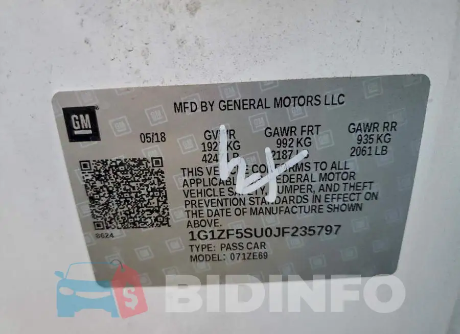 1G1ZF5SU0JF235797 Photo# 12