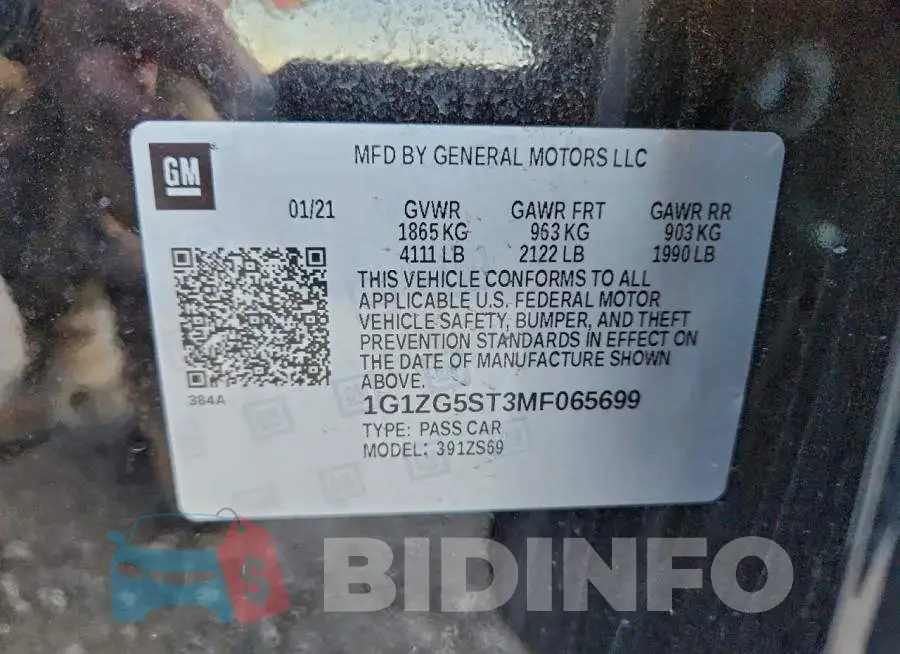 1G1ZG5ST3MF065699 Photo# 12