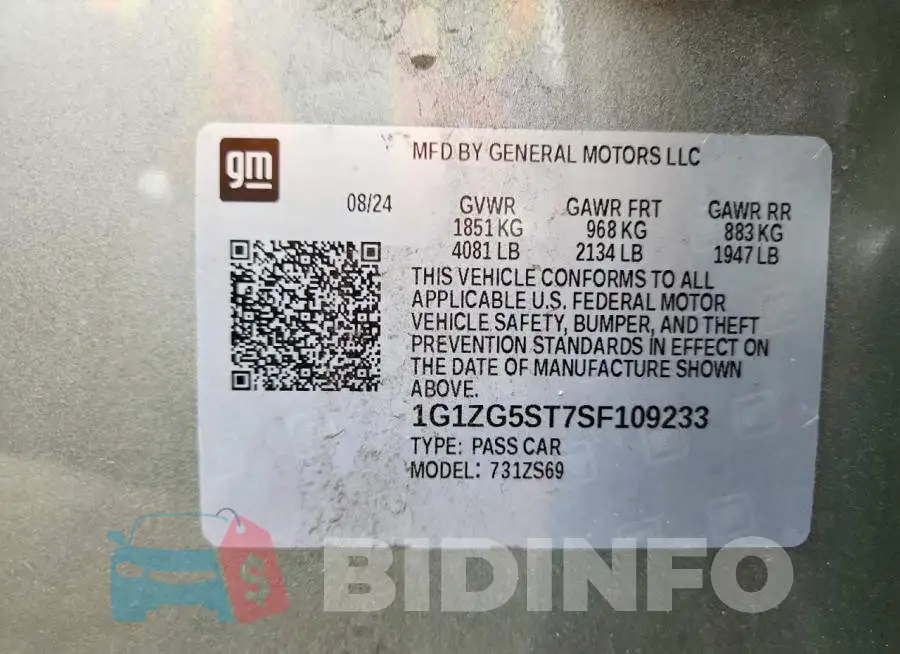 1G1ZG5ST7SF109233 Photo# 13