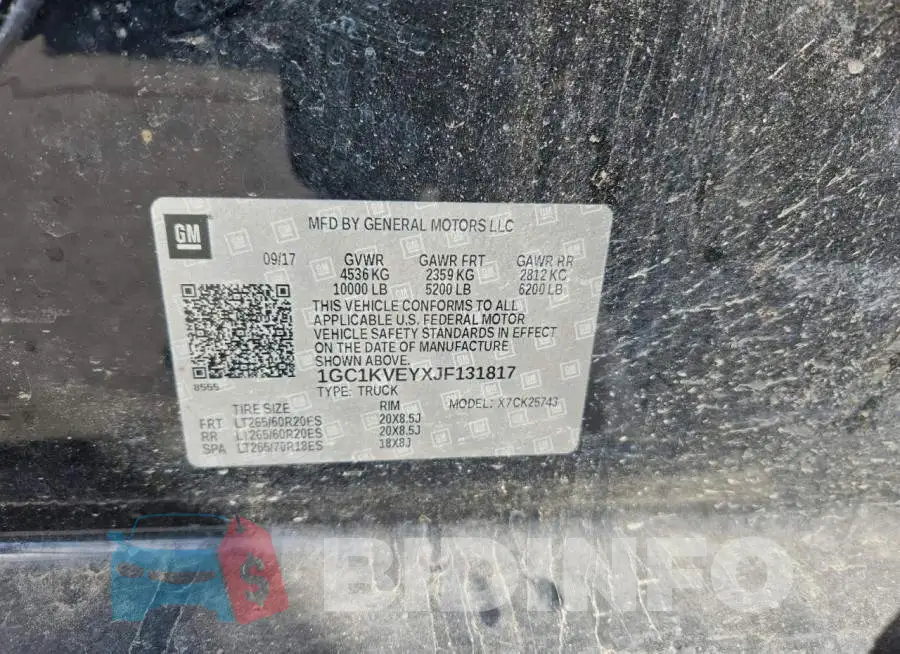 1GC1KVEYXJF131817 Photo# 12